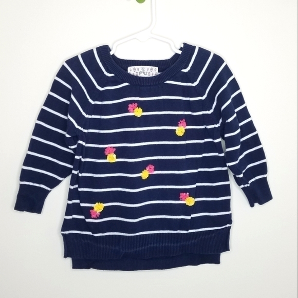 Pink Republic Pineapple Sequin Stripe Sweater 6x - Picture 1 of 4